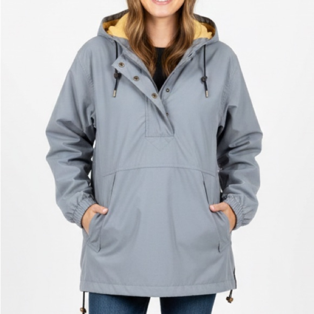 Cutter & Buck Blue and Navy Hooded Windbreaker Woman Size Medium